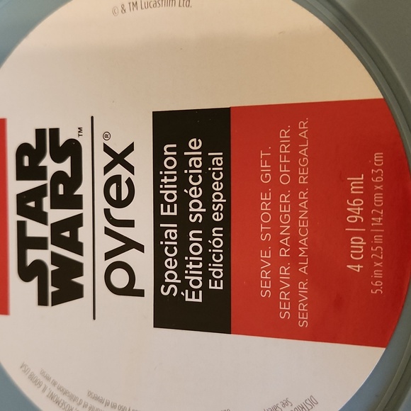 Star Wars Pyrex Special Edition Glass Food Storage Bowls, 4 cups each, new - Picture 2 of 8